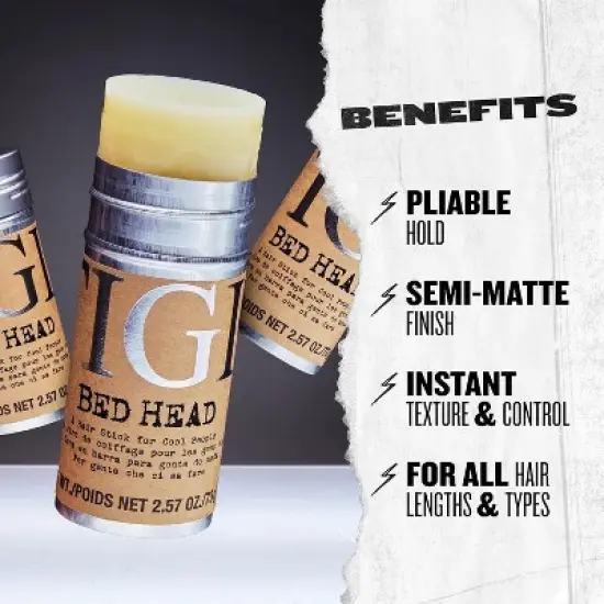 TIGI Bed Head Cool Hair Stick (2.7 oz) Adds Texture, Hold with Semi-Matte Finish (PACK OF 2) image {1}