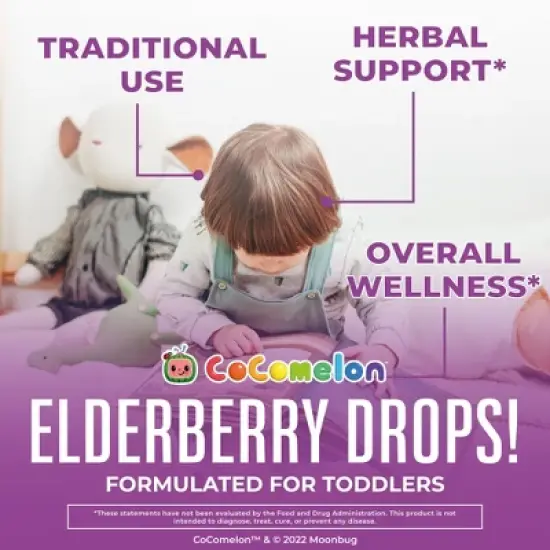 MaryRuth's Cocomelon Toddler Elderberry Drops, Blueberry Raspberry, Org, 1 oz image {8}