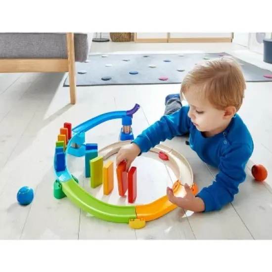 HABA Kulllerbu Kringel Domino Playset - 33 Piece Ball Track Starter Set image {9}
