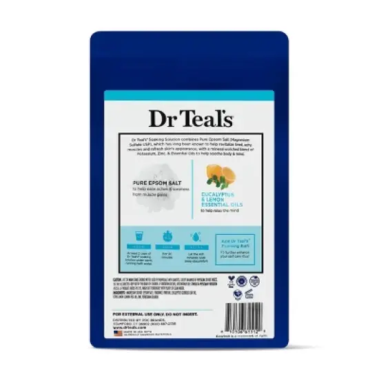 Dr Teal's Epsom Salt Magnesium Soak Restorative Minerals with Potassium & Zinc - 3lbs image {1}