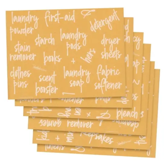 Talented Kitchen 141 Laundry Room Labels for Jars - Preprinted White Script Stickers for Closet, Bathroom Organization (Water Resistant) image {7}