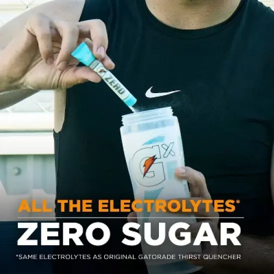 Gatorade GZERO Glacier Freeze Sports Drink Mix - 1.08oz: Kosher, Hydration, Low Calorie image {6}