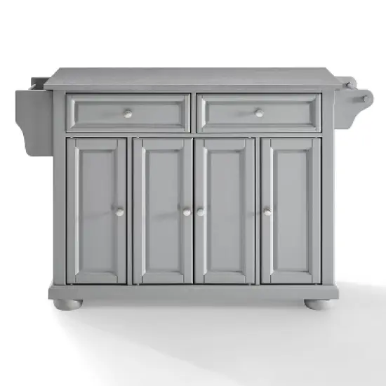 Alexandria Stainless Steel Top Kitchen Island/Cart Gray/Stainless Steel - Crosley image {9}