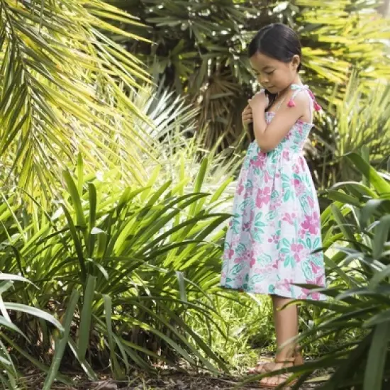 Hope & Henry Girls' Smocked Dress with Tassels, Toddler image {1}