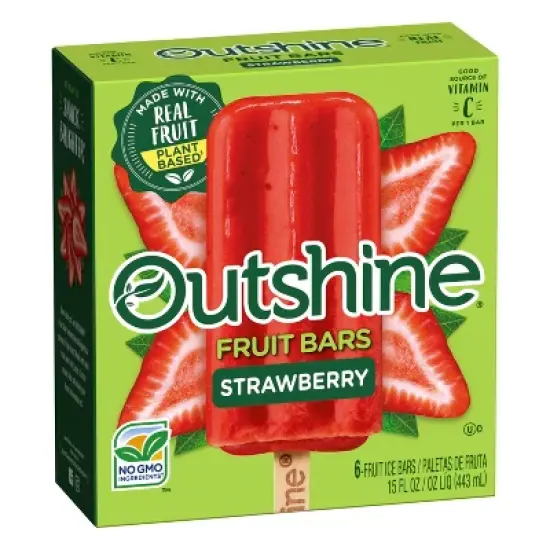 Outshine Strawberry Frozen Fruit Bar - 6ct image {9}