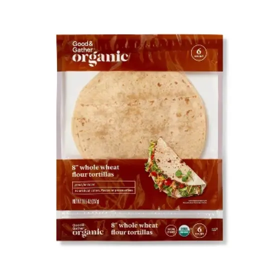 8" Organic Whole Wheat Flour Tortillas - 6ct - Good & Gather&trade; image {3}