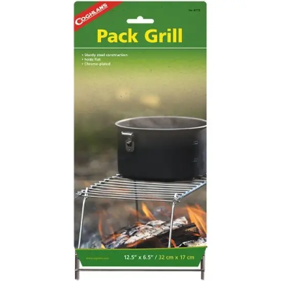Coghlan's Pack Grill, Folds Flat, Chrome-plated, Camp Survival Kitchen Camping image {1}