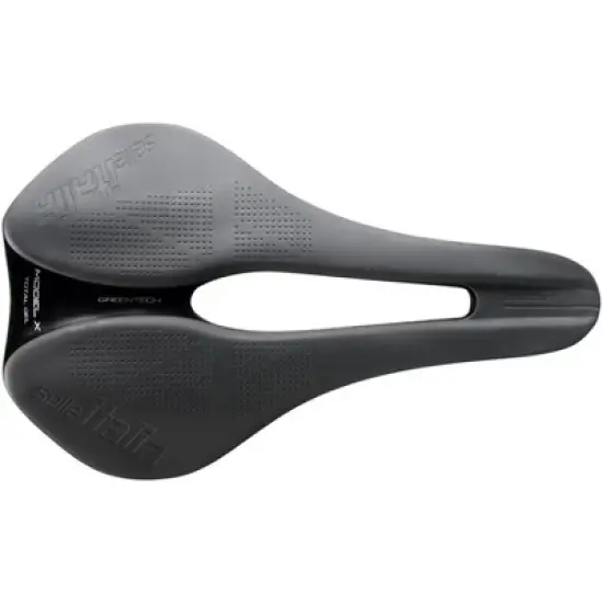 Selle Italia Model X Green Superflow Saddle - Black 145mm Width Steel Rails image {1}