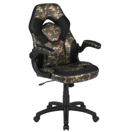Emma and Oliver Gaming Racing PC Chair with Flip-up Arms image {15}
