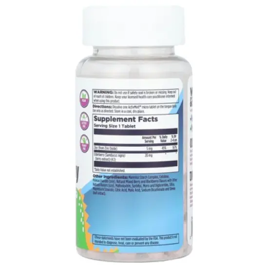 KAL Dinosaurs&reg;, Zinc Elderberry, Mixed Berry, 90 Micro Tablets image {1}