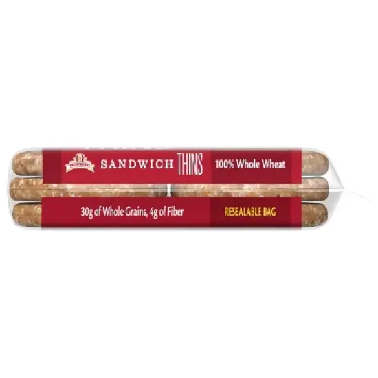 Brownberry 100% Whole Wheat Sandwich Thins - 12oz image {5}
