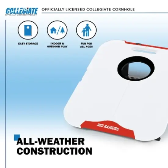 NCAA Texas Tech Red Raiders All-Weather Travel Cornhole Set image {2}