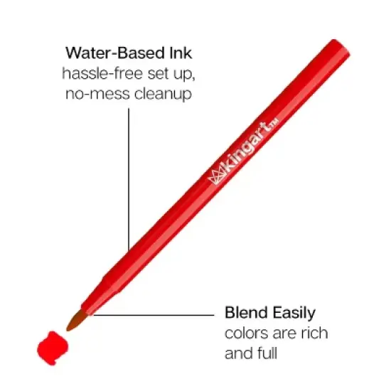 KINGART Watercolor Brush Markers 36 Colors image {1}