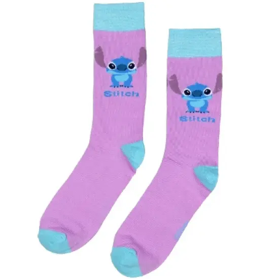 Disney Lilo and Stitch 3 Pairs of Socks And Pint Glass Gift Set Bundle Multicoloured image {3}