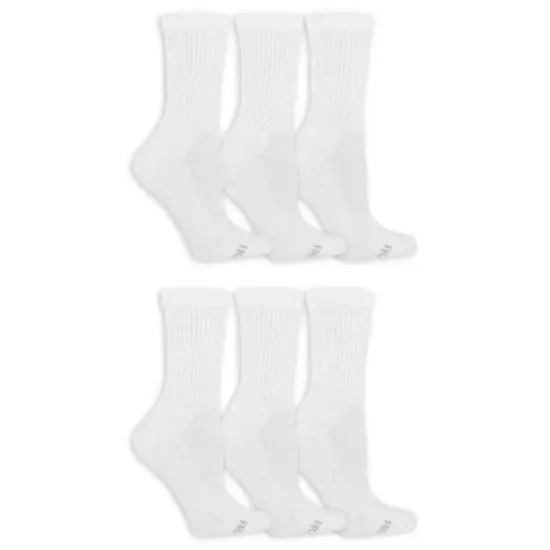 Fruit of the Loom Women's 6pk Comfort Cushion Crew Socks - 8-12 image {1}