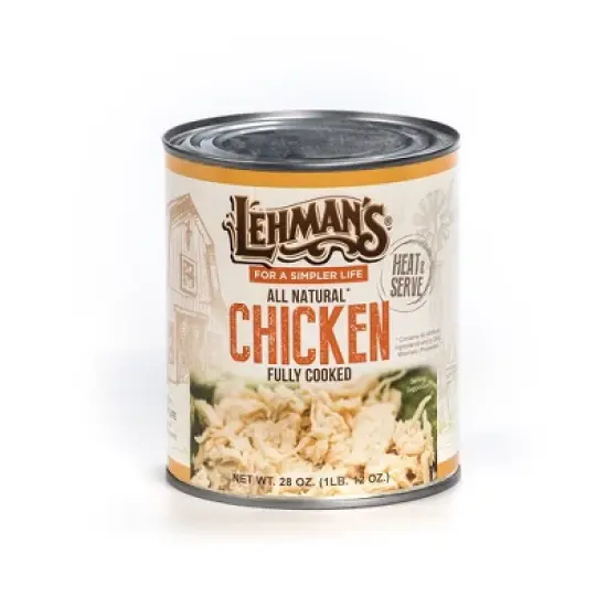 Lehman's All Natural Canned Meat, USA Made Ready to Eat for Everyday, Camping or Emergencies, 28 oz Cans, Case of 12 image {8}