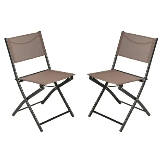 Flash Furniture Brazos Set of 2 Commercial Grade Indoor/Outdoor Folding Chairs with Flex Comfort Material Backs and Seats and Metal Frames image {6}