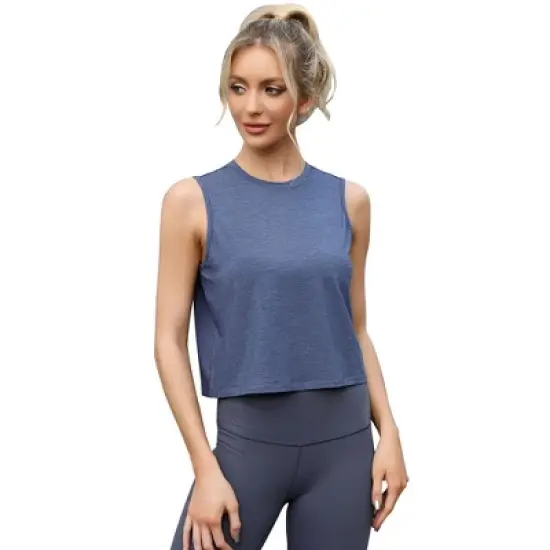 Womens Racerback Tank Tops Loose Fit Causal Summer U Neck Tops image {5}