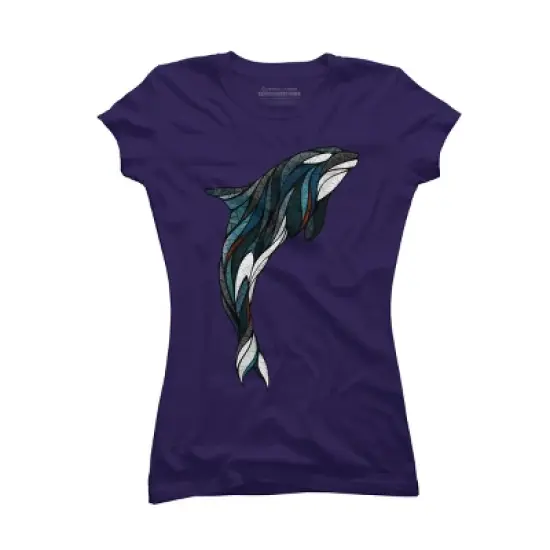 Junior's Design By Humans Jumping Orca By Studiokauz T-Shirt image {4}