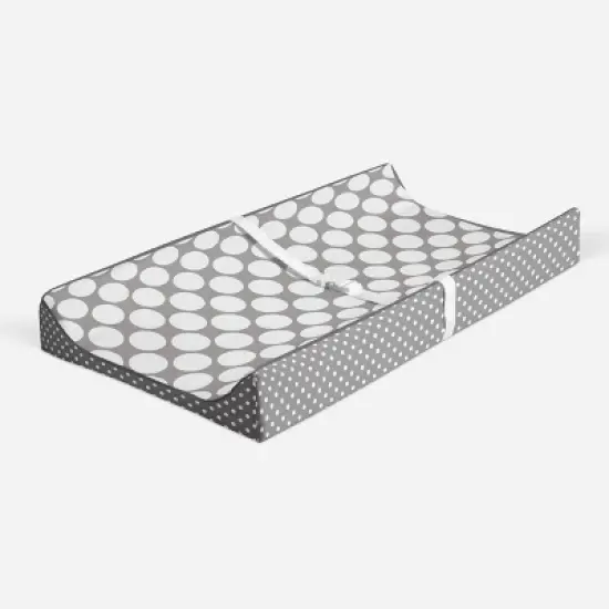Bacati - MixNMatch Gray Large Dots Changing Pad Cover image {1}