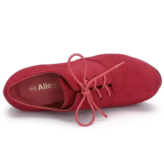 Allegra K Women's Platform Chunky Heel Lace Up Booties image {3}