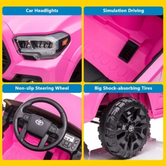 Officially Licensed Toyota Tacoma 12V Kids Ride-On Car with Parent Remote Control image {2}