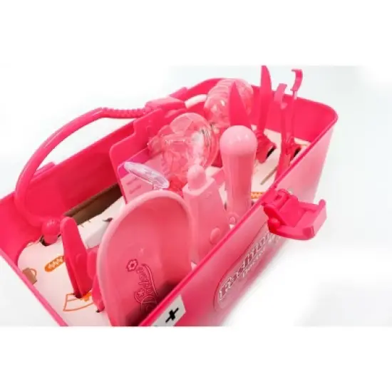 Link Worldwide Ready! Set! Play! Doctor Nurse Medical Kit Playset, Doctor Pretend Play Toy For Girls (Pink) image {1}