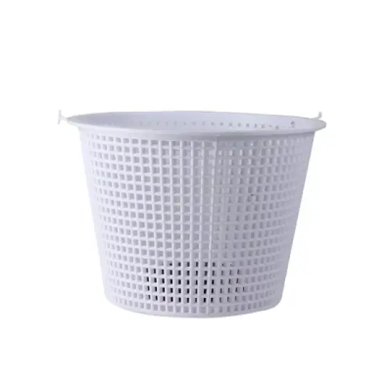 Pool Central 6.75" White Round Heavy Weighted Swimming Pool Skimmer Basket image {3}