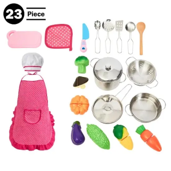 Toy Time 23-Piece Play Kitchen Accessories & Chef Set image {2}