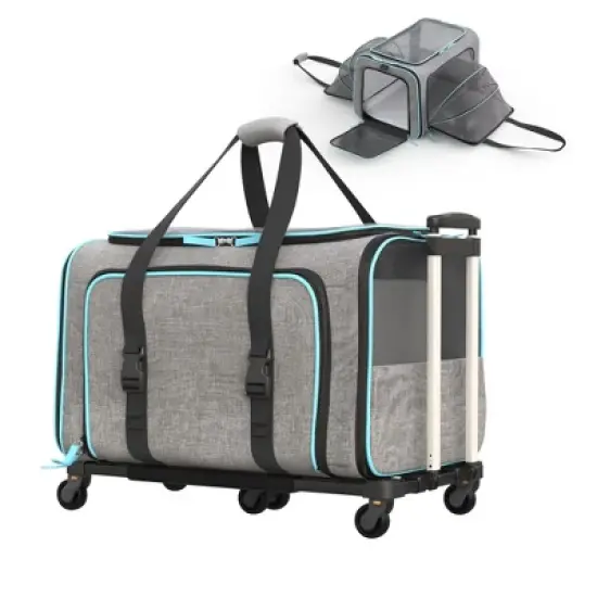 Expandable Wheeled Pet Carrier image {10}