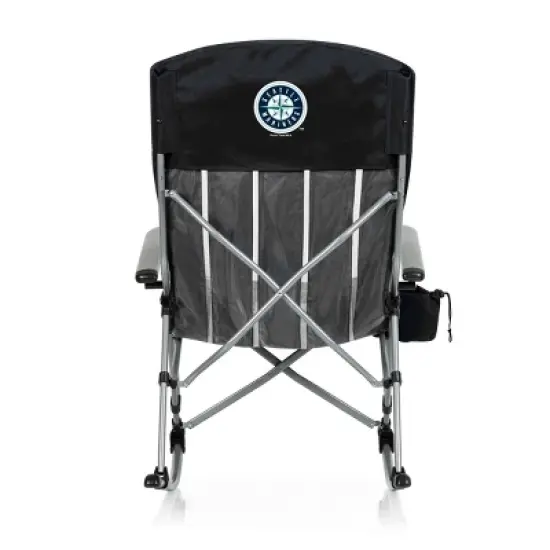 MLB Seattle Mariners Outdoor Rocking Camp Chair - Black image {1}