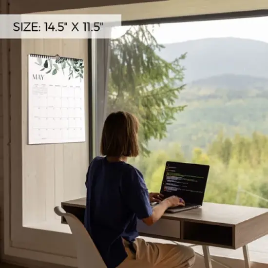 Aesthetic 2025-2026 Wall Calendar - Runs from January 2025 Until July 2026 - The Perfect Modern Greenery Calendar Planner for Easy Organizing image {3}