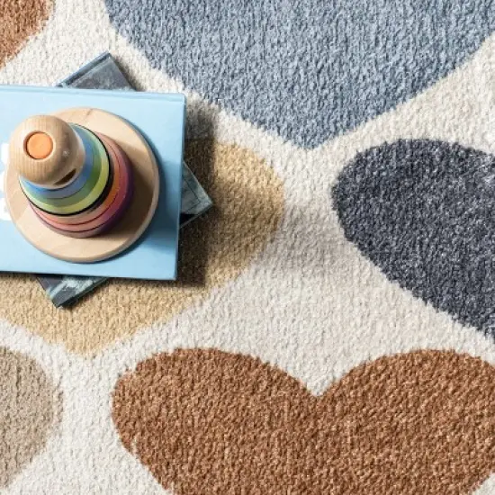 nuLOOM Neive Colorful Hearts Machine Washable Area Rug image {5}