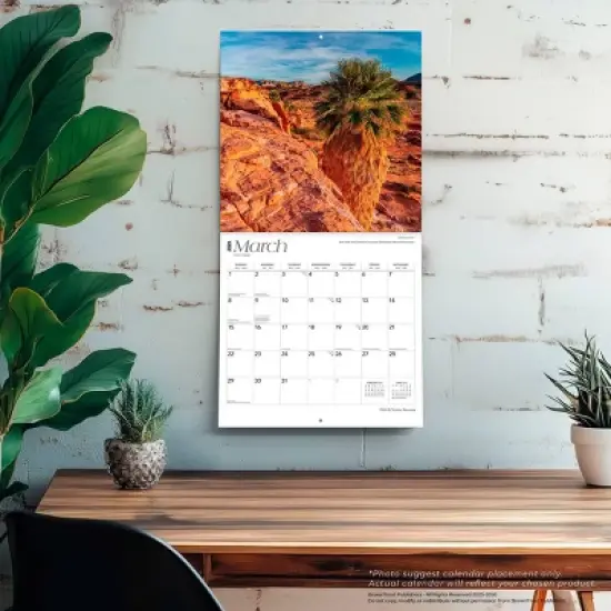 BrownTrout Nevada Wild and Scenic 2026 12"x24" Hanging Square Wall Calendar Plastic-Free image {4}