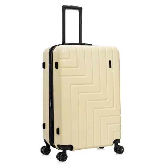 DUKAP Zahav Lightweight Hardside Large Checked Spinner Suitcase - Sand image {4}