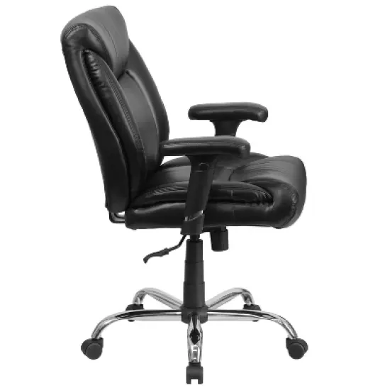 Emma and Oliver 400 lb. Big & Tall Mid-Back Deep Tufted Ergonomic Task Office Chair & Arms image {7}