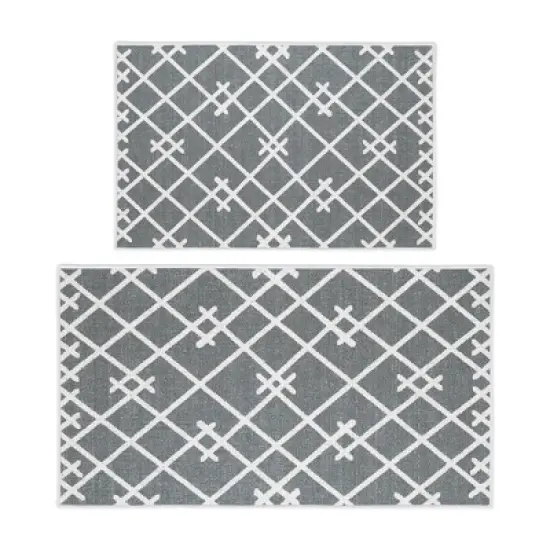 Sussexhome Non Skid Cotton Washable Kitchen Runner Rugs Set of  44 x 24 and 31.5 x 20 inches image {16}