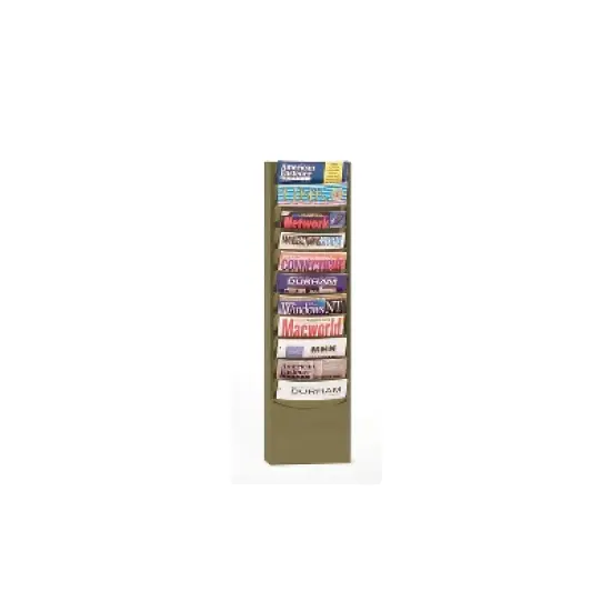 Durham Steel Literature Rack 11 Pocket For 8-1/2"W Paper Tan 402-75 image {1}