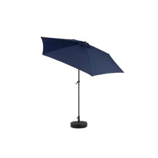 MOEPISY 9FT Outdoor Patio Umbrella Outdoor Table Umbrella with Push Button Tilt and Crank, Navy Blue image {6}