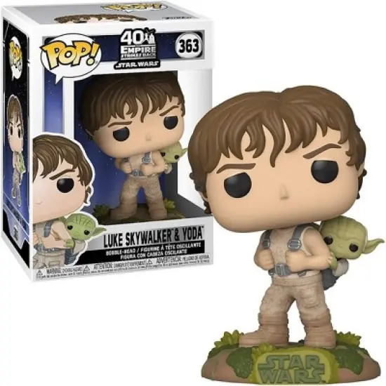 Funko Pop! Star Wars Empire Strikes Back: - Luke Training with Yoda image {1}