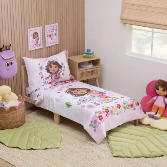 4pc Dora Toddler Bed Set image {9}
