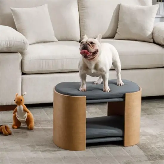 Dune Double Lift Medium Size Scratch Resistant PU Cushion Cat Scratch Beds With Solid Wood Frame Cat Bed Pet Sofa-Maison Boucle image {9}