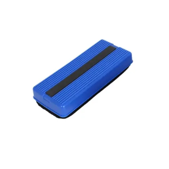 Unique Bargains Plastic Shell Rectangle Magnetic Erase Blackboard Eraser Chalk Marker Cleaner Blue Black 2 Pcs image {2}