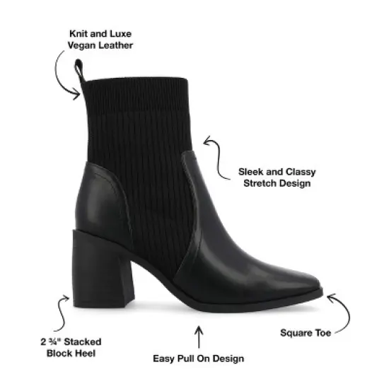 Journee Collection Medium and Wide Width Women's Tru Comfort Foam&trade; Harlowe Booties image {7}