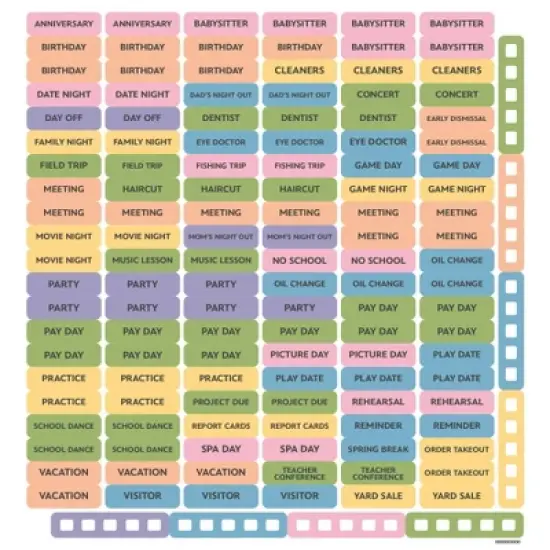 Trends International 2026 Family Planner Sticker 12"x12" Wall Calendar image {6}