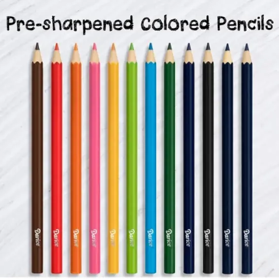 Darice Colored Pencils Bulk, 24 Packs,  Pre-Sharpened Kid Coloring Book Pencils Set image {5}