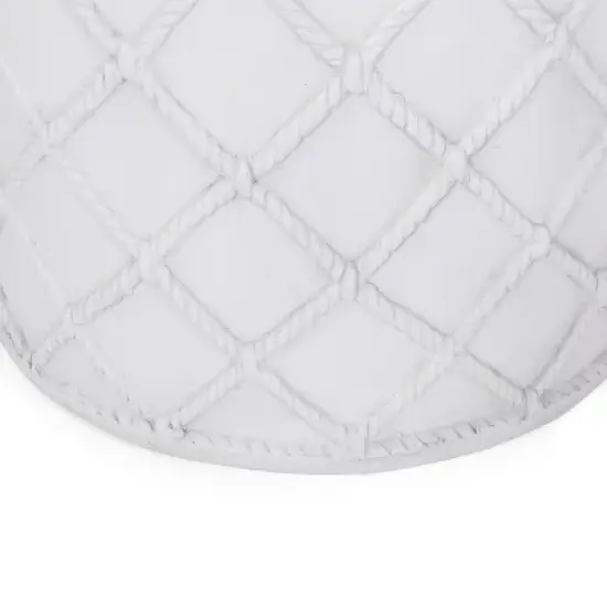 Kumasinova 18.2"Concrete Outdoor Side Table,Patio End Table,Stylish Accent Table for Poolside,Porch&Living Room,Minimalist Outdoor Furniture,White image {3}