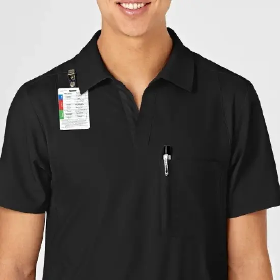 Wink Men's Collar Scrub Top image {5}