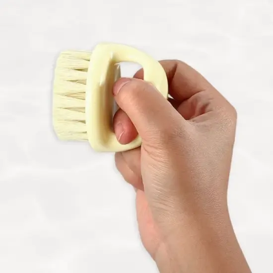 Unique Bargains Men's Portable Bristles Face Beard Mini Brush 1 Pc image {4}