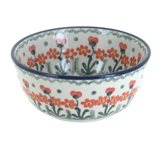 Blue Rose Polish Pottery 17 Ceramika Dessert Bowl image {10}